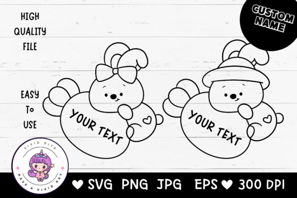 Download Custom Name Easter Bunny SVG Cricut Cute - Cute Collection