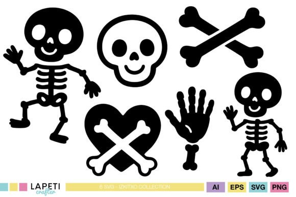 Download Cute Skeleton SVG Set for Halloween - Cute Collection