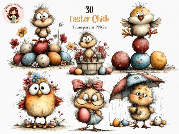 Download Cute Easter Chick PNG Bundle - Cute Collection