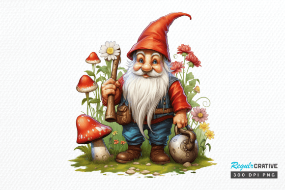 Download Cute Garden Gnome Clipart Png Design - Cute Collection