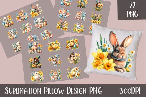 Download Easter Designs Bundle|Easter Pillow - Easter design Collection