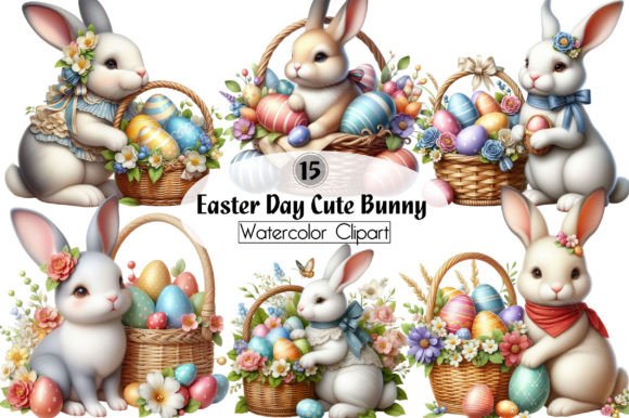 Download Easter Day Cute Bunny Clipart - Cute Collection