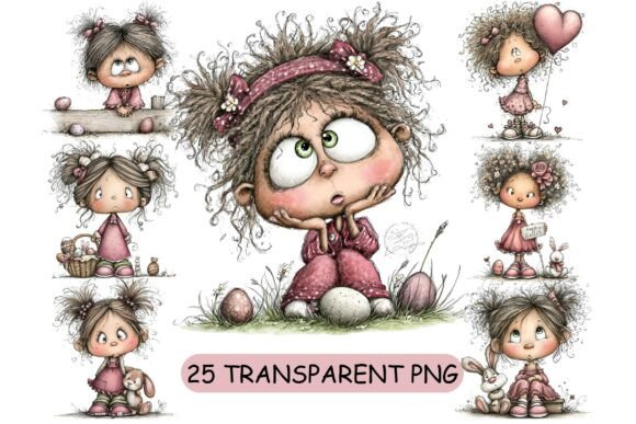 Download 25 Cute Easter Girl PNG Clipart Set - Cute Collection