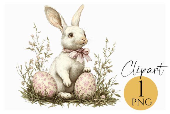 Download Vintage Easter Bunny Clipart PNG - Easter bunny clipart Collection