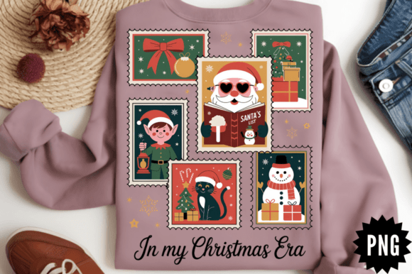 Download Retro Christmas Cute Animal Stamp PNG - Cute Collection