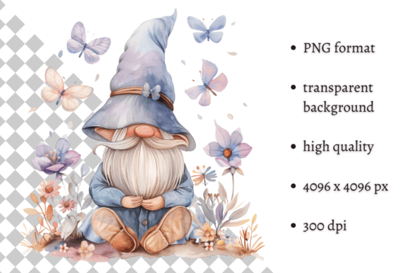 Download Watercolor Spring Floral Gnome Clipart - Premium Resources