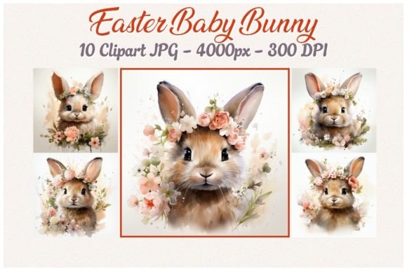 Download 10 Easter Baby Bunny Clipart - JPG - Baby bunny clipart Collection