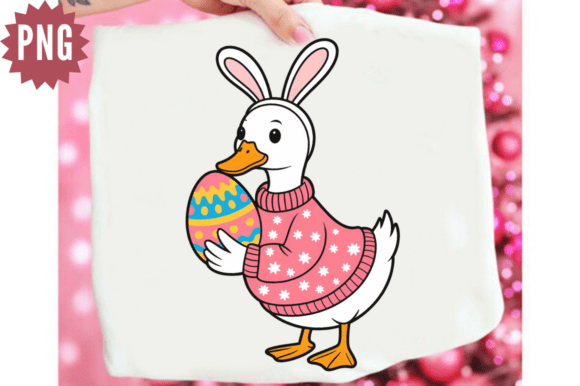 Download Cute Goose with Easter Eggs PNG Clipart - Cute Collection