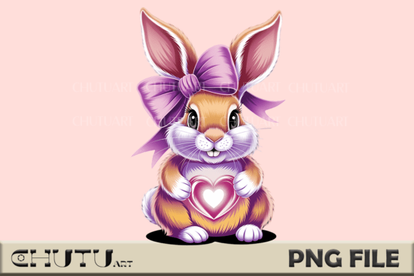 Download Cute Bunny with Bow PNG - Cute Collection