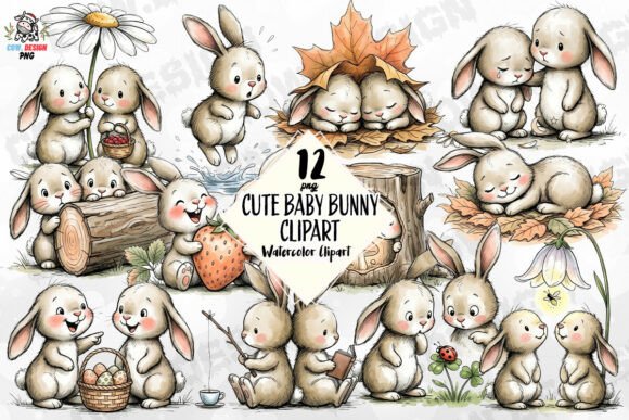 Download Cute Baby Bunny Clipart PNG - Cute Collection