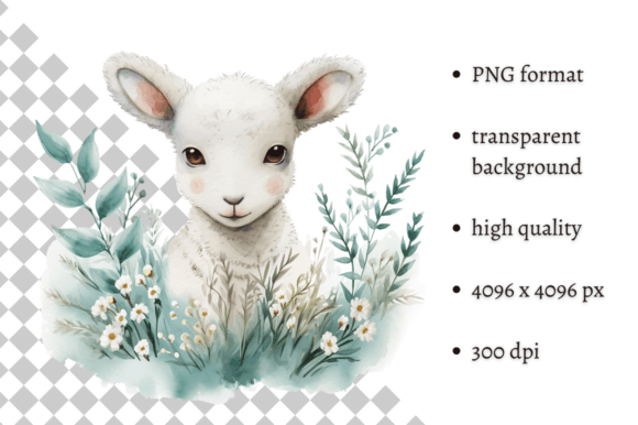 Download Cute Watercolor Sheep Illustration PNG - Cute Collection