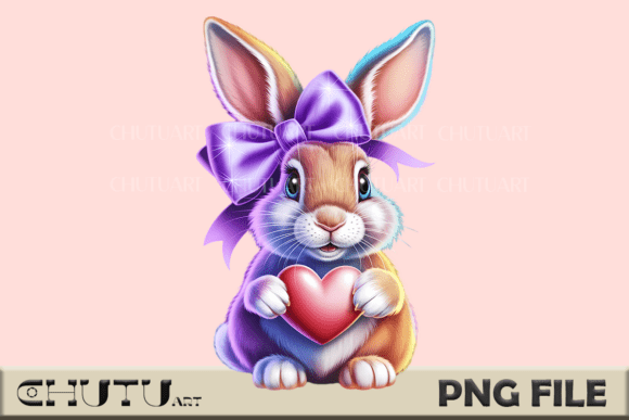 Download Cute Bunny with Bow PNG - Cute Collection