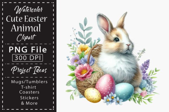 Download Watercolor Cute Easter Animal Clipart - Cute Collection
