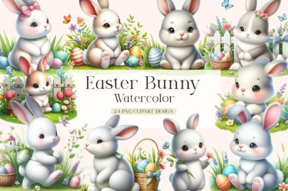 Download Watercolor Easter Bunny Clipart - Easter bunny clipart Collection