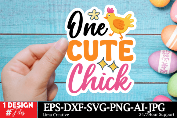 Download One Cute Chick Sticker SVG - Cute Collection