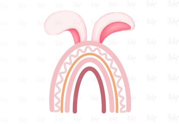 Download Easter Rainbow Bunny Ears Clipart. - Bunny ears clipart Collection
