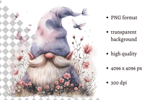 Download Watercolor Spring Floral Gnome Clipart - Premium Resources