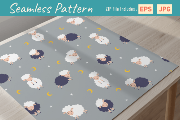 Download Cute Sheep Seamless Nursery Pattern - Cute Collection