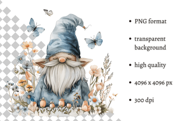 Download Watercolor Spring Floral Gnome Clipart - Premium Resources