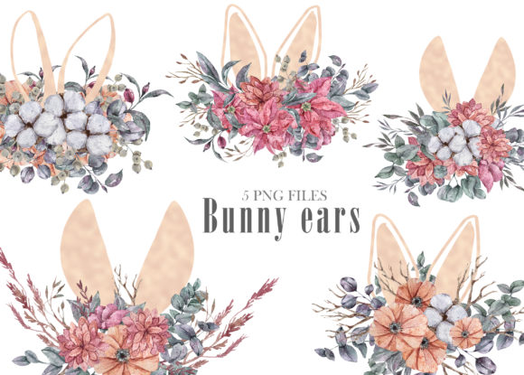 Download Watercolor Easter Bunny Ears Clipart - Bunny ears clipart Collection