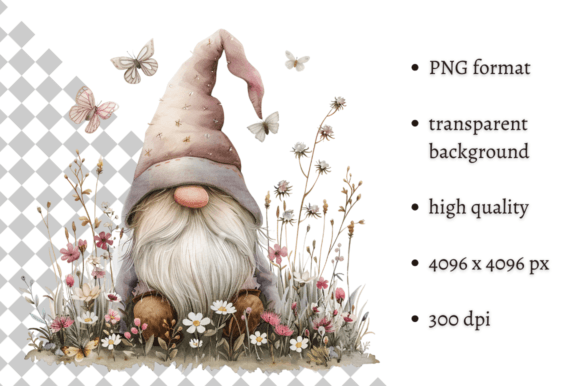 Download Watercolor Spring Floral Gnome Clipart - Premium Resources