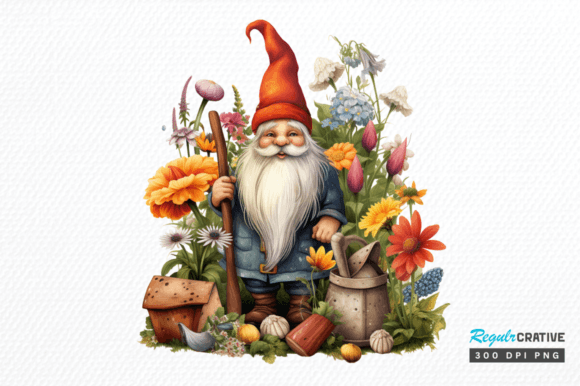 Download Cute Garden Gnome Clipart Png Design - Cute Collection