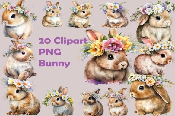 Download Bundle Easter Baby Bunny Clipart PNG - Baby bunny clipart Collection