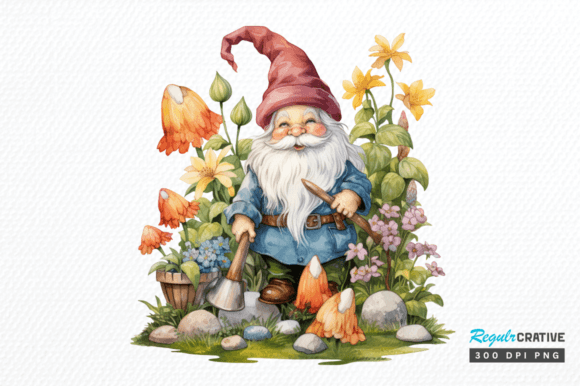 Download Cute Garden Gnome Clipart Png Design - Cute Collection