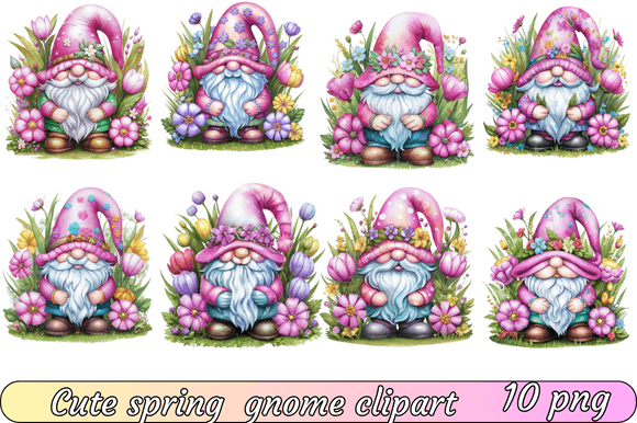 Download Cute Spring Gnome Clipart - Cute Collection