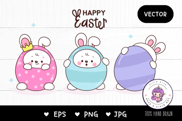 Download Cute Bunny Clipart and Egg Awaii Animals - Cute Collection