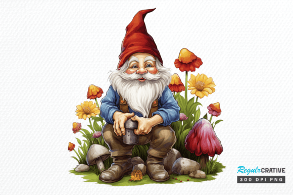 Download Cute Garden Gnome Clipart Png Design - Cute Collection
